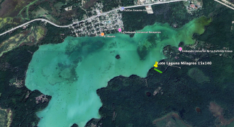 Terreno en Venta frente a la Laguna Milagros, BACALAR